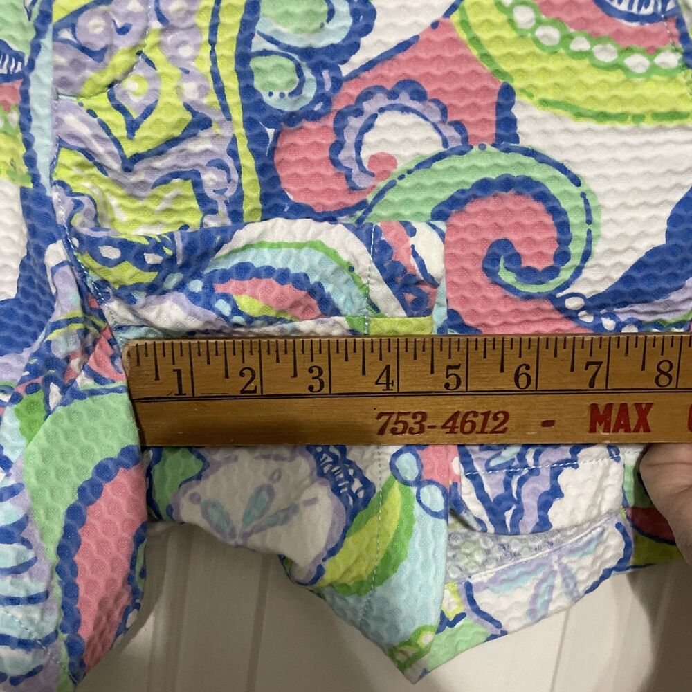 LILLY PULITZER Size 8 Textured Callahan Shorts Preppy Resort Coastal - Picture 3 of 6